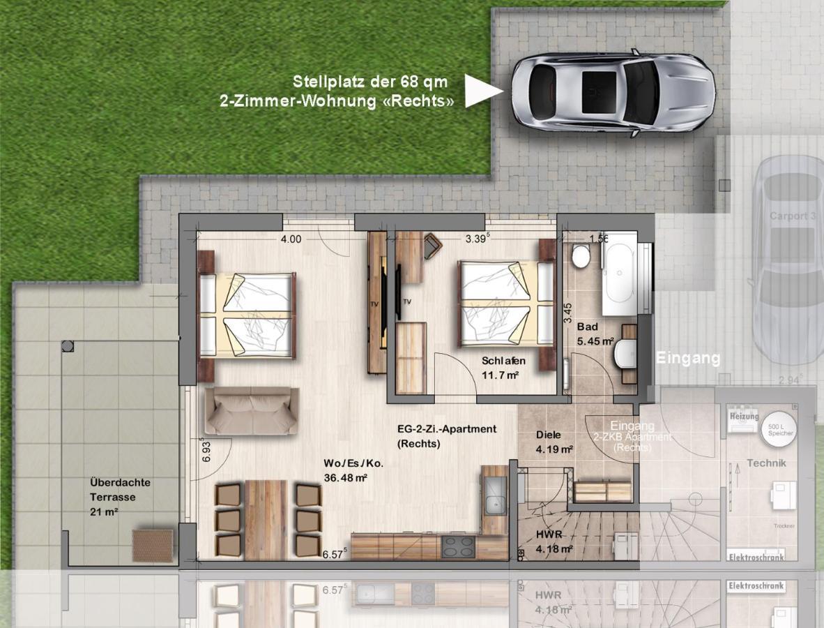 -Neubau- 68 Qm 2-Zimmer-Wohnung Фульда Екстер'єр фото